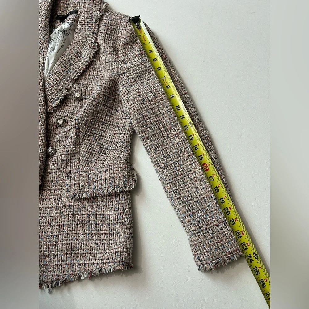 WHBM White House Black Market Studio Tweed Knit Blazer Jacket Coat Chic Sz 12 - Picture 11 of 16